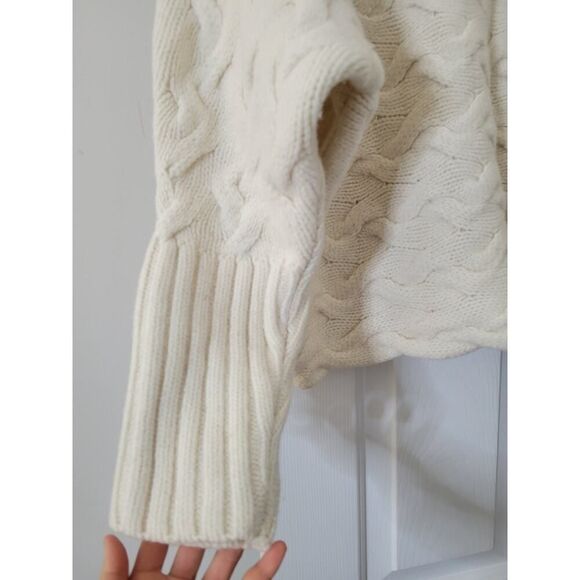 M.M. LAFLEUR Cream Merino Wool Sweater M/L - Picture 3 of 7